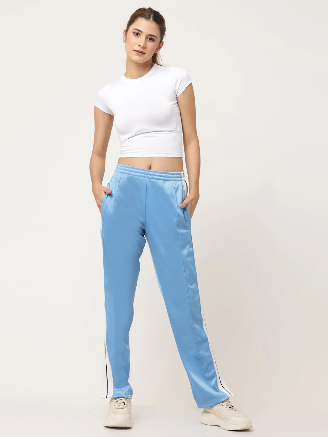 Blue Side tape straight fit track pants - Image 2