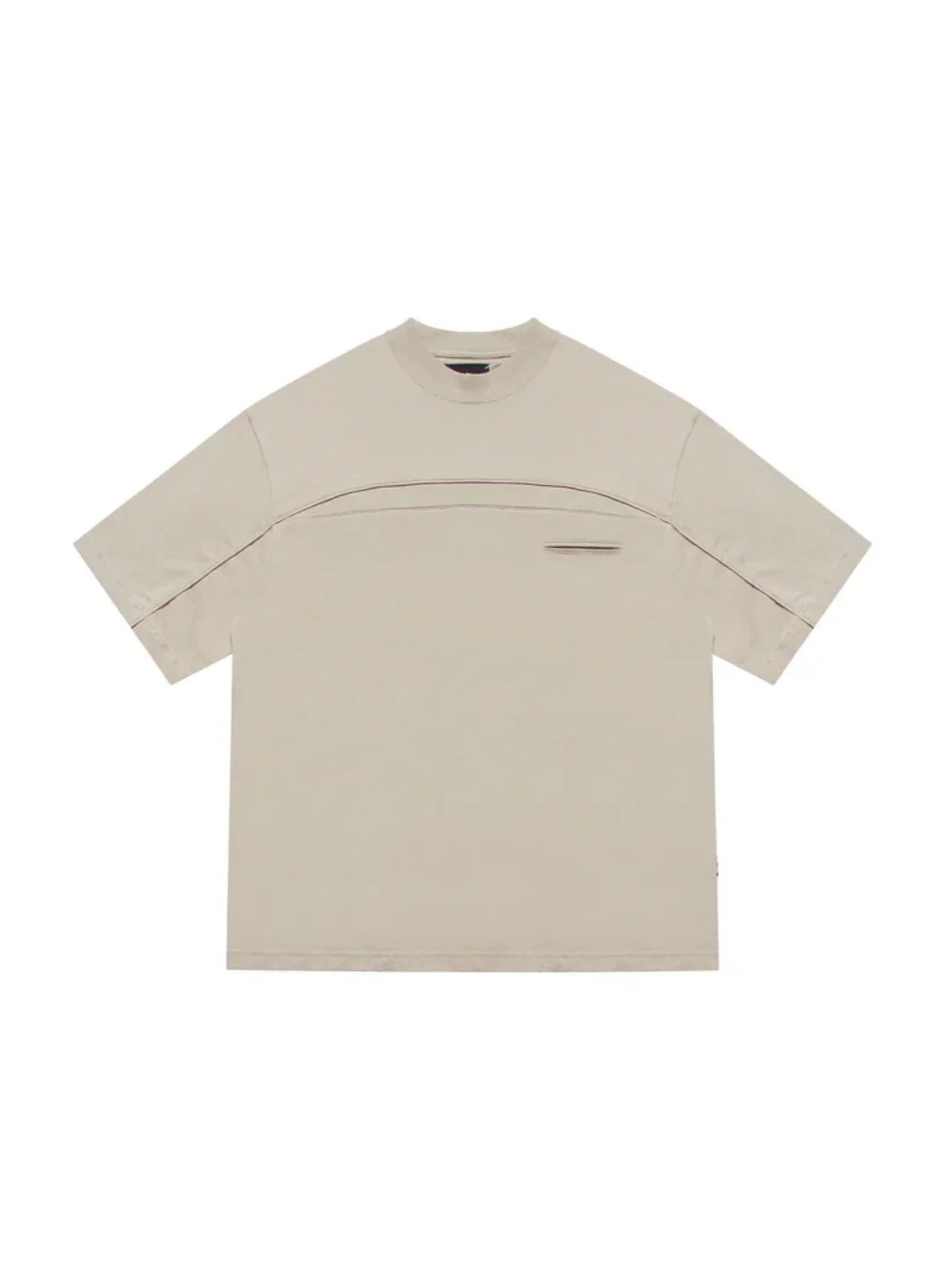 Beige Boxy Fit tee - Image 6