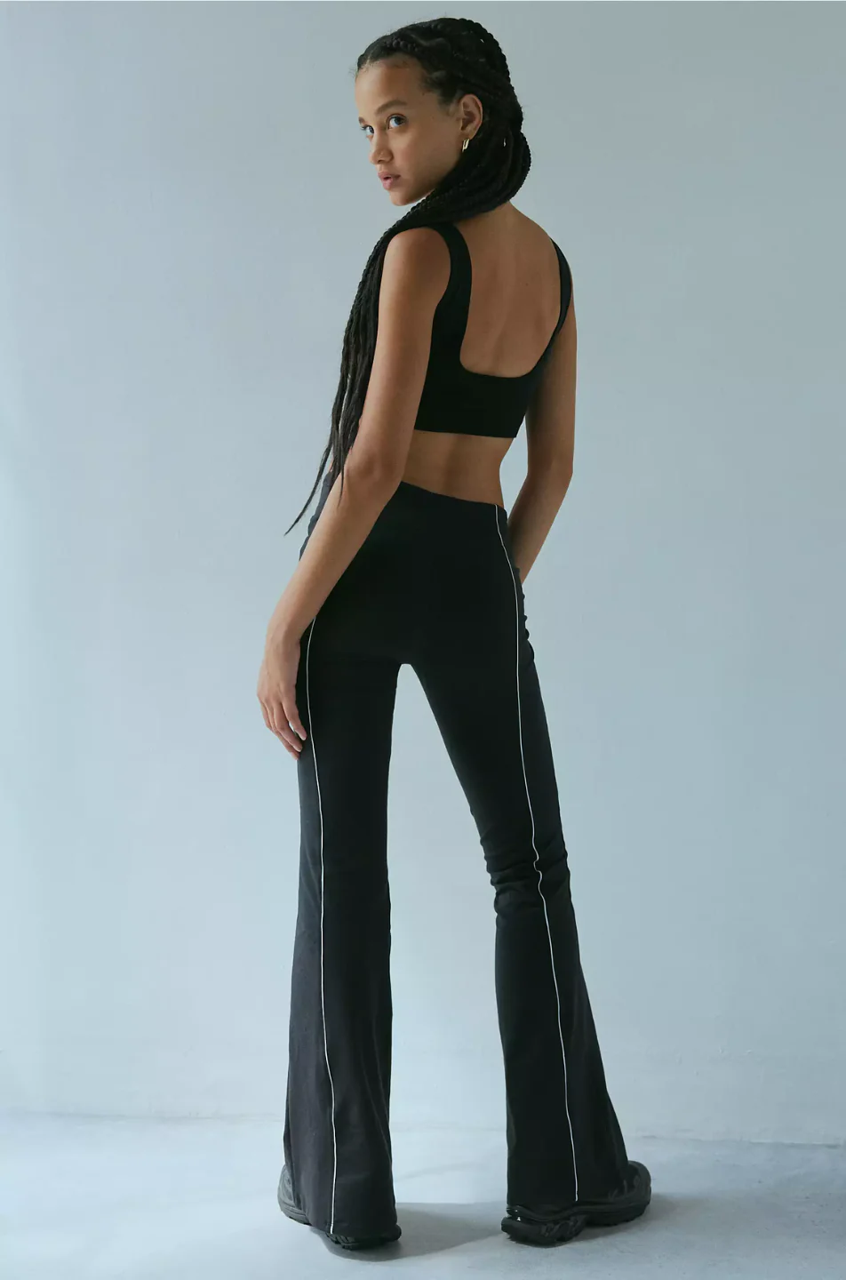 Black Piped Flare Pant - Image 3