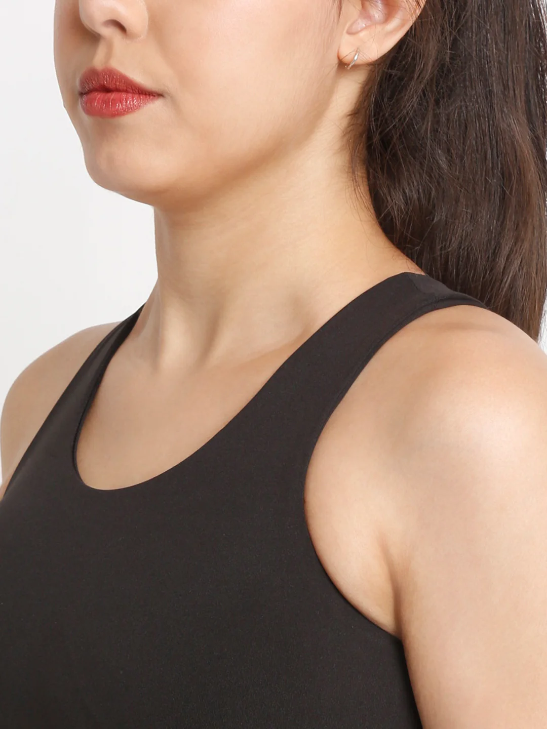 Black Essential Racerback Sports Bra - Image 3