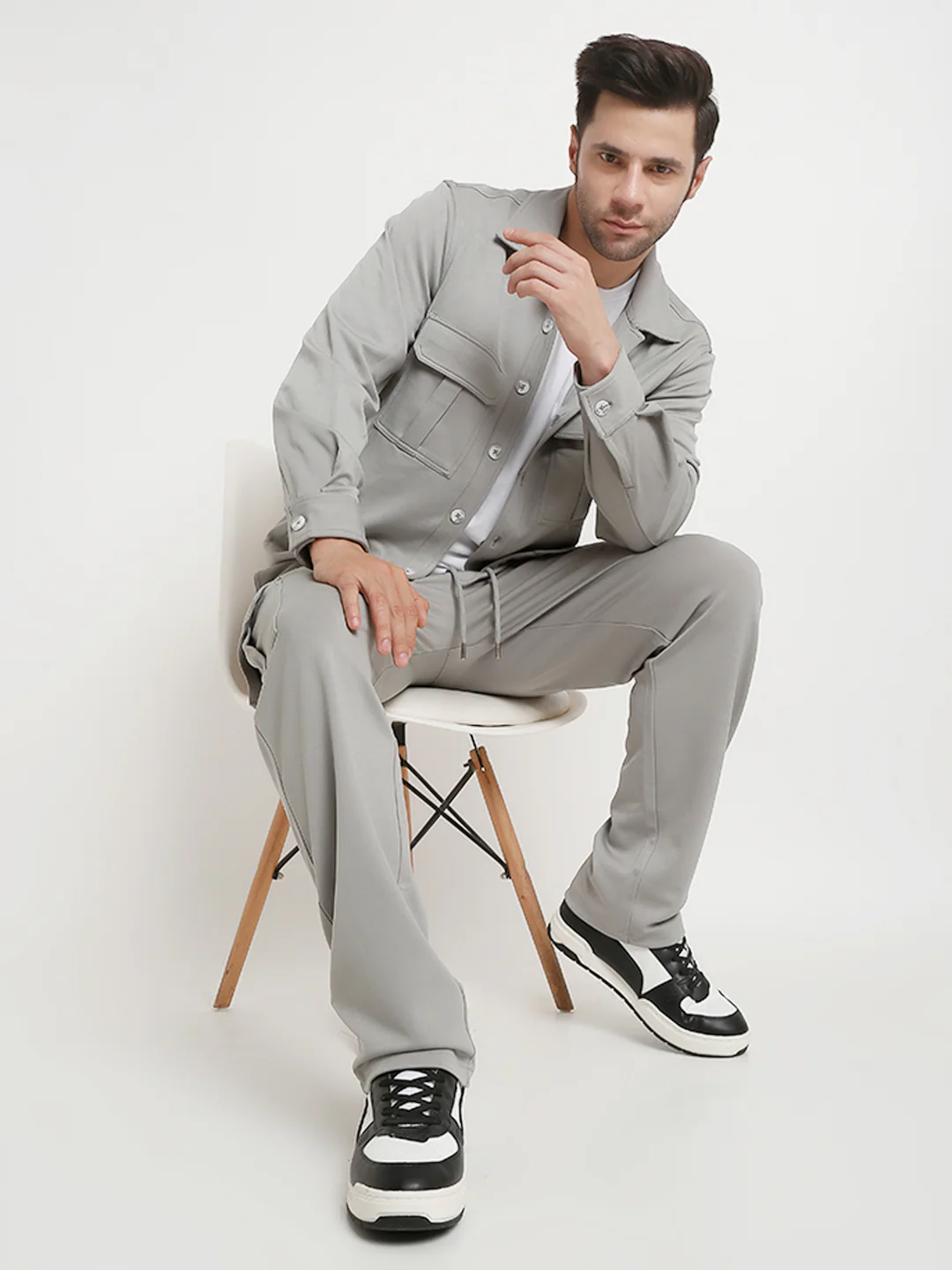 Grey Cargo Utility Shacket - Image 6