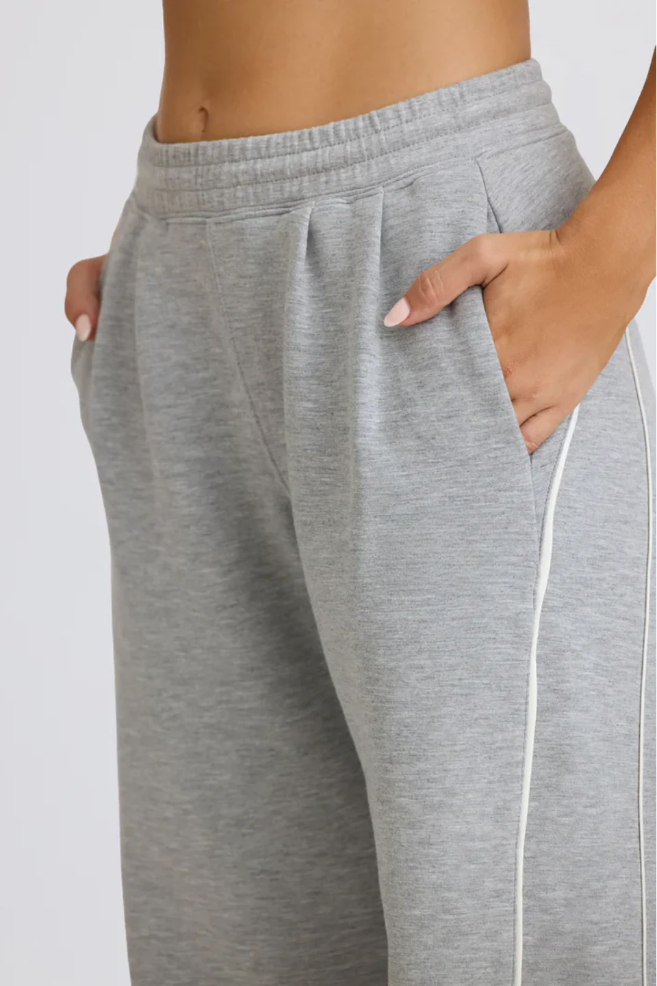Grey Melange Drift trackpants - Image 3