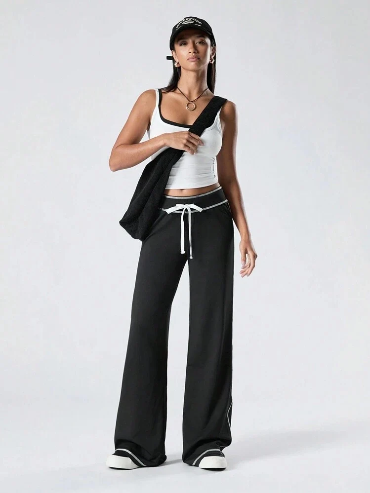 Low Waist Stitch Pants - Image 2