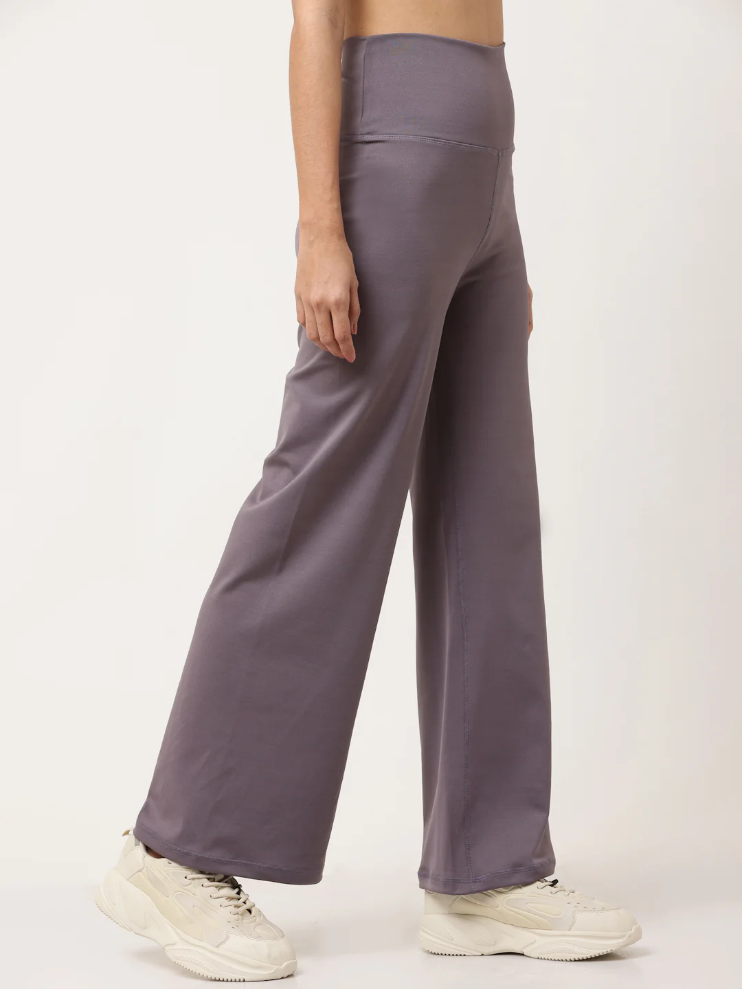 Lavender Flared High Rise Full Length Yoga Pants - Image 4