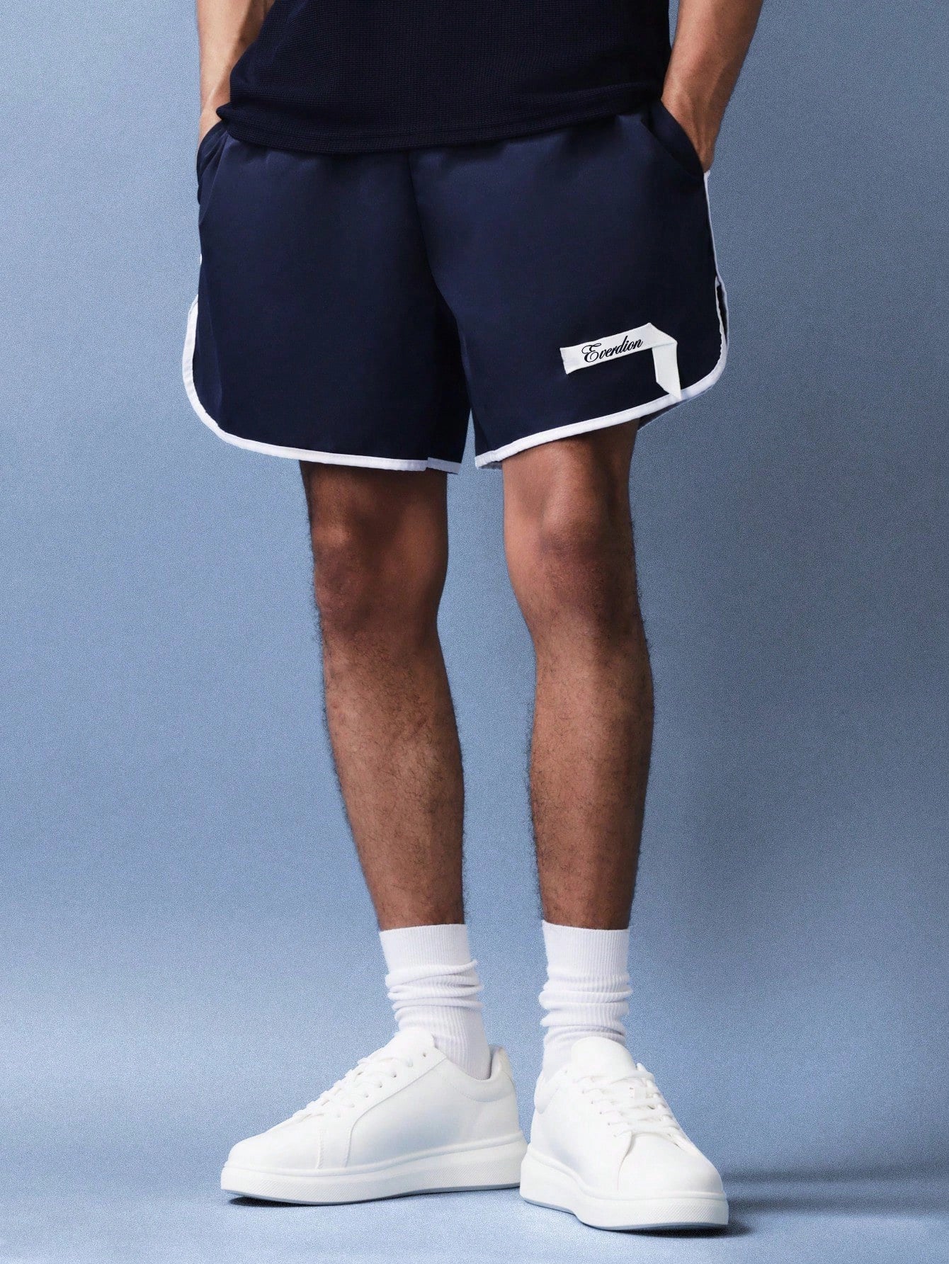Patch Label Contrast Piping Shorts (Pre-Launch) - Image 2