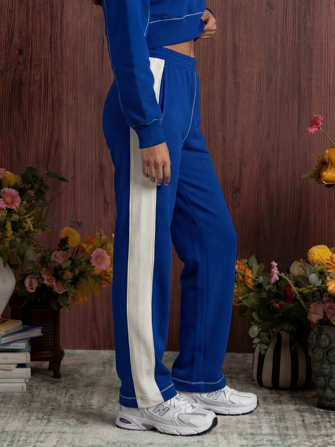 Royal Blue Straight Leg Sweatpants - Image 2