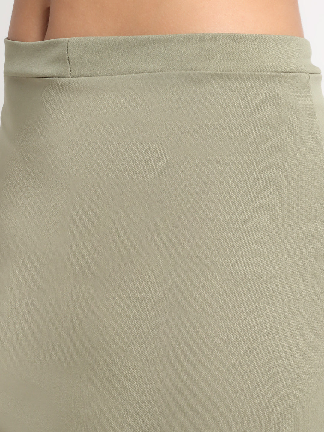 Sage Green High-Rise Mini Side Slit Skirt - Image 4