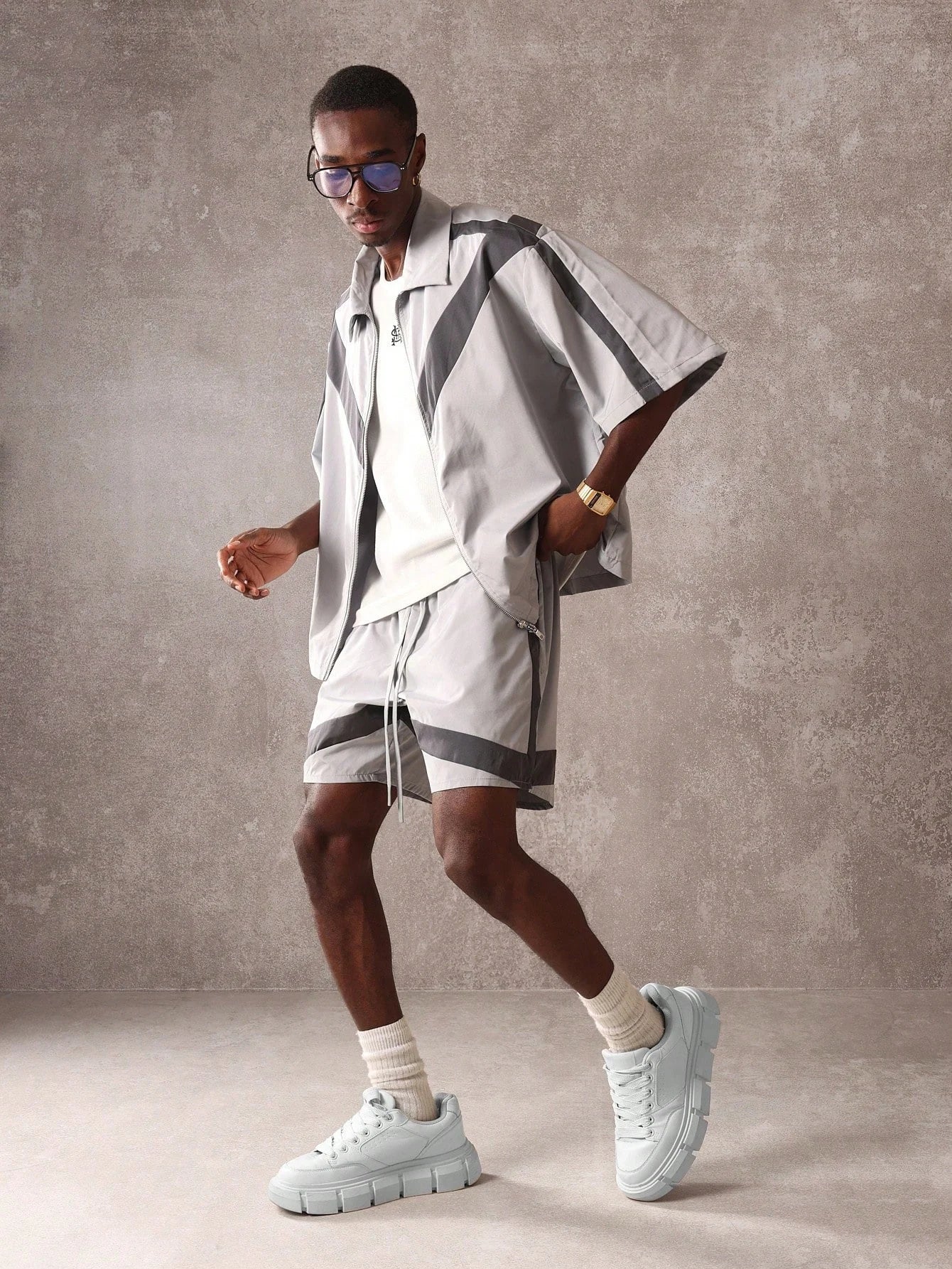 Short Sleeve Boxy Shirt and Shorts