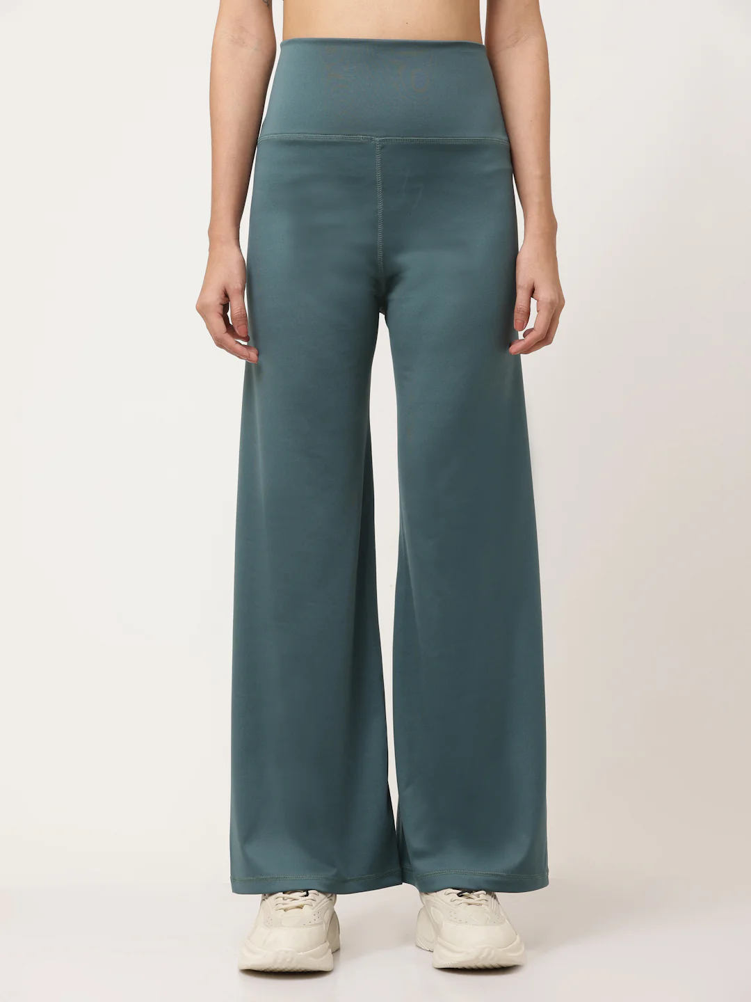 Teal Flared High Rise Full Length Yoga Pants - Image 5