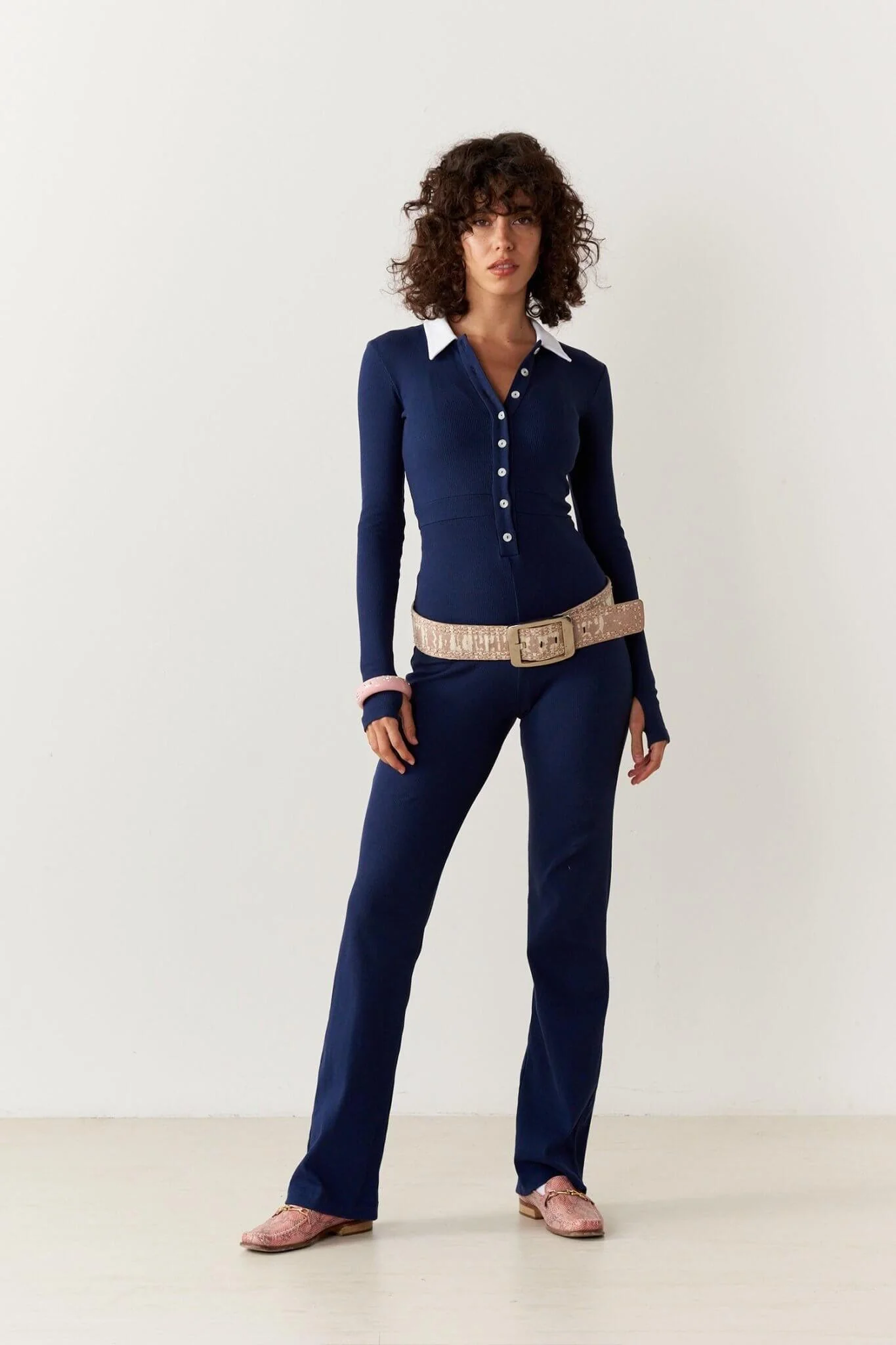 White Collar Catsuit - Image 7