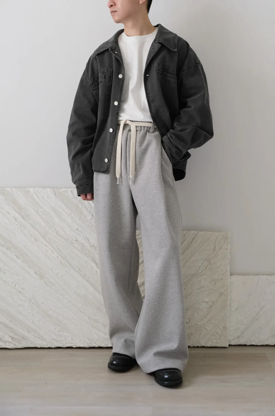 Wide Leg Pants With Cotton Belt - Image 12