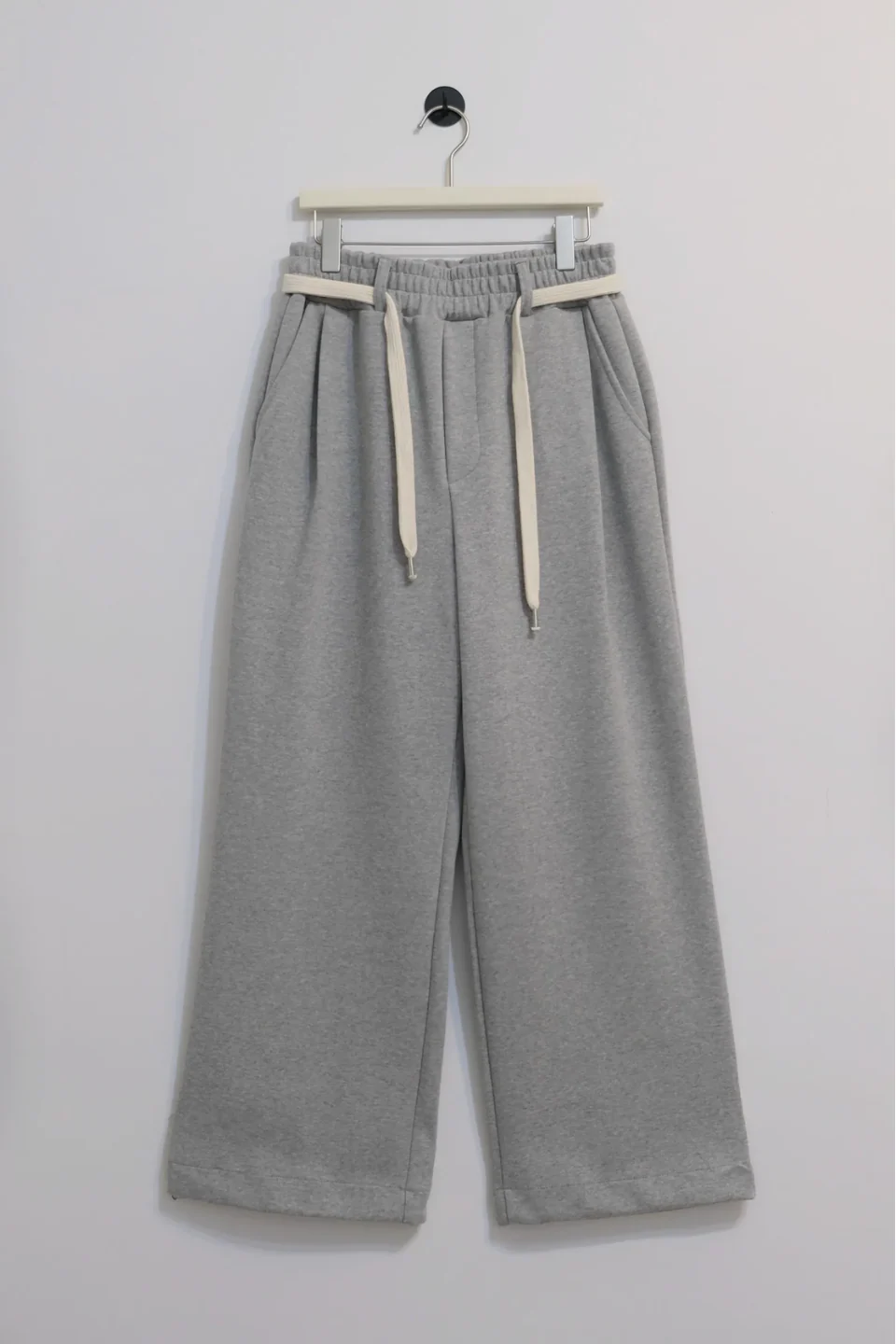 Wide Leg Pants With Cotton Belt - Image 2