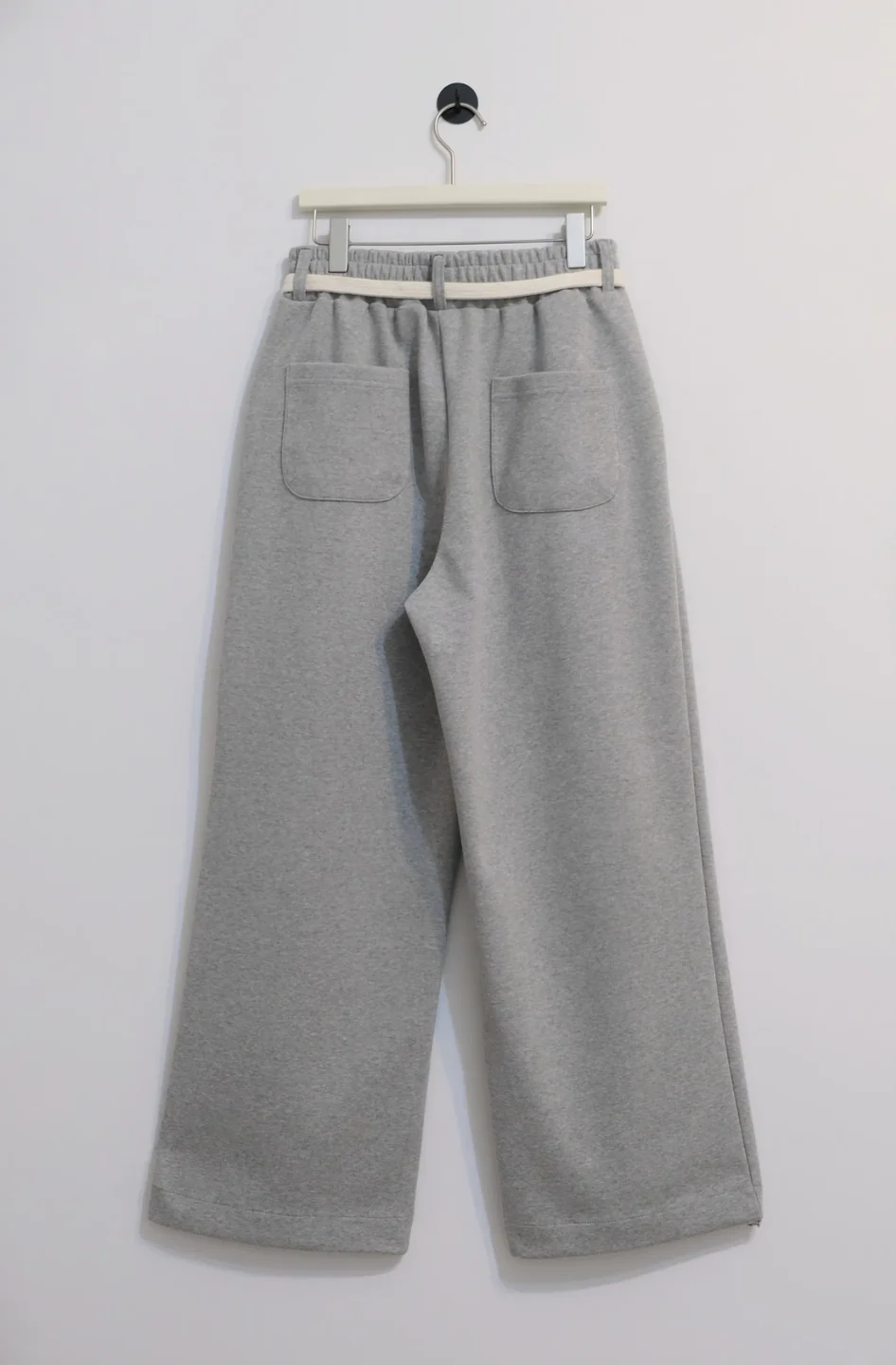Wide Leg Pants With Cotton Belt - Image 3